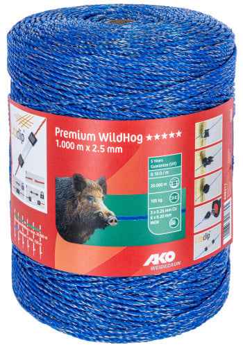 AKO Plecionka ogrodzeniowa PREMIUM WILD HOG 2,5mm x 1000 m niebieska
