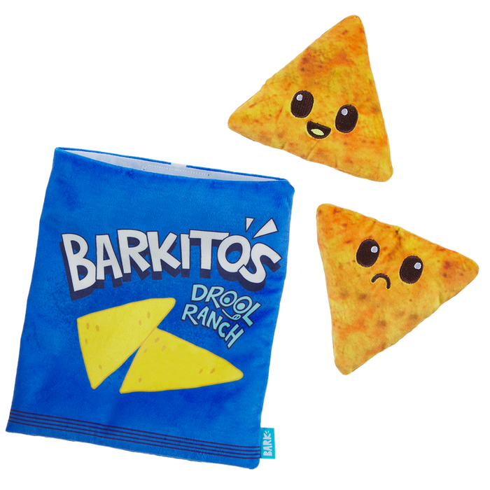 BARK Drool Ranch Chips Plush Enrichment + Multi-Part Dog Toy