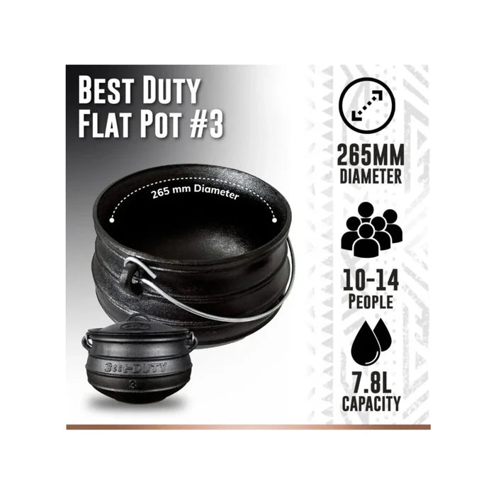 Best Duty - Potjie  No.3 - Flat Pot