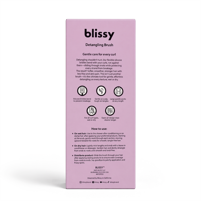 Blissy Detangling Brush - Lavender