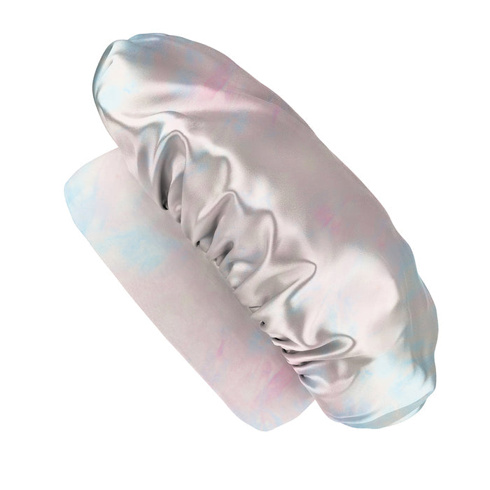 Blissy Tie Dye Blissy Halo Bonnet Lifestyle – Mulberry Silk