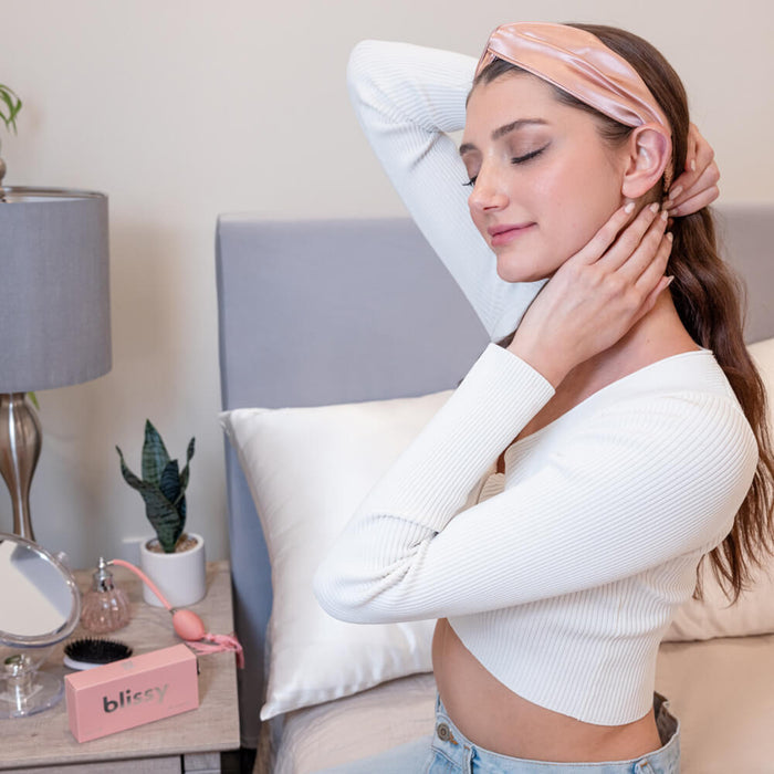 Rose Gold Mulberry Silk Blissy Head Piece – Blissy