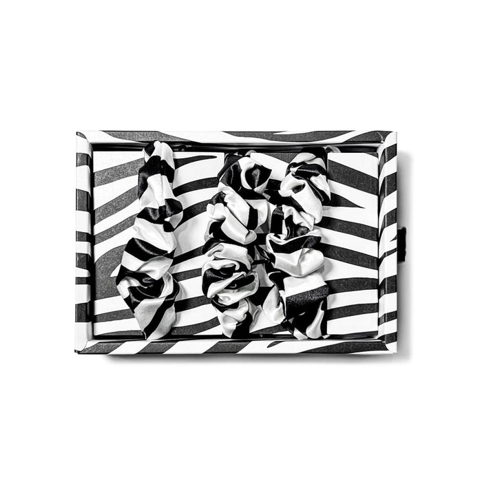 Blissy Zebra Silk Blissy Scrunchies Detail –