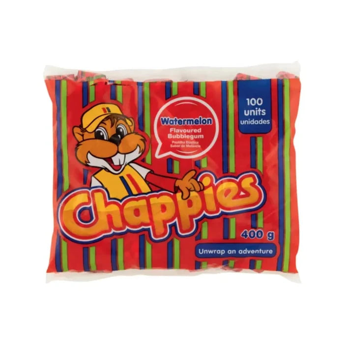 Chappies Watermelon Flavoured Bubblegum 100 Pack