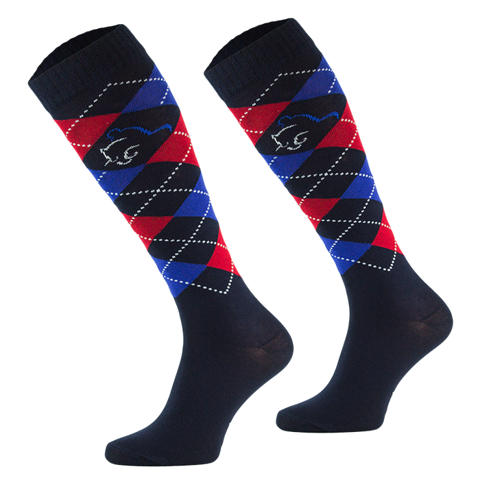 Comodo podkolanówki jeździeckie cienkie Karo Multicolor - Cavalo