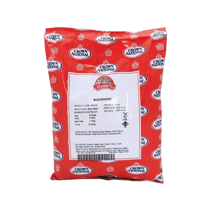 Crown National Boerewors Ouma's 1kg