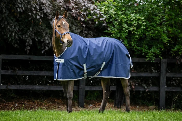 Derka Bucas Freedom Turnout High Neck 150g Navy/Silver - Cavalo