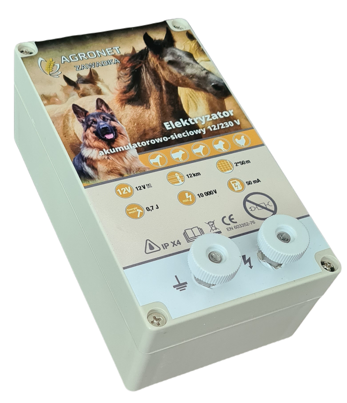 Elektryzator 230/12V Agronet AS200 Dual 0,7J - Cavalo