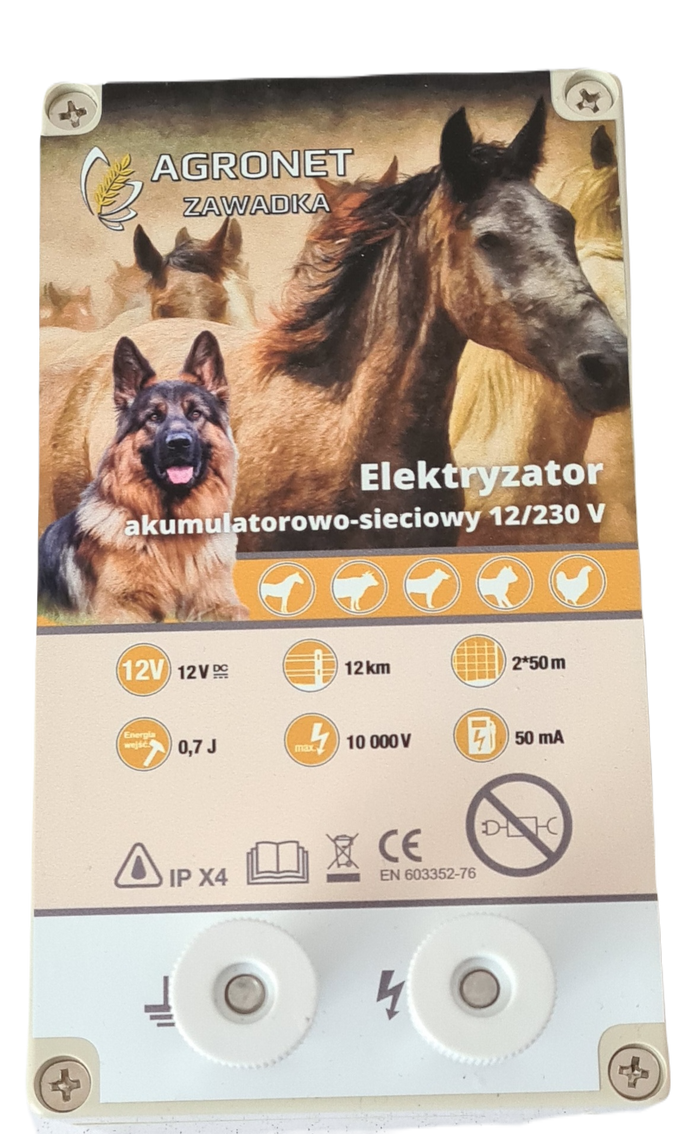 Elektryzator 230/12V Agronet AS200 Dual 0,7J - Cavalo