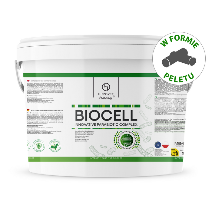 HippoVet Pharmacy Biocell Pellet – kompleks parabiotyczno-prebiotyczny 3 kg