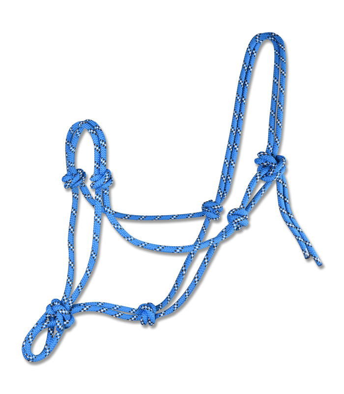 Kantar sznurkowy Waldhausen Knotted Halter Azure Blue/Brown