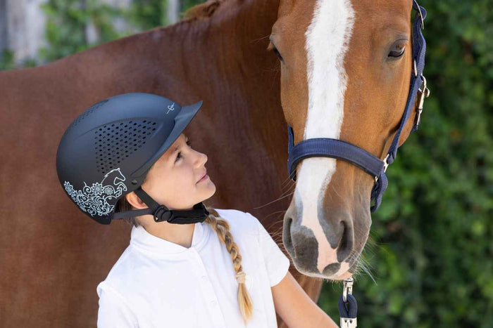 Kask jeździecki Beauty 2.0, szary Covalliero