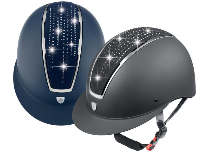Kask jeździecki Tattini Crystal Storm M 55-57 czarny - Cavalo