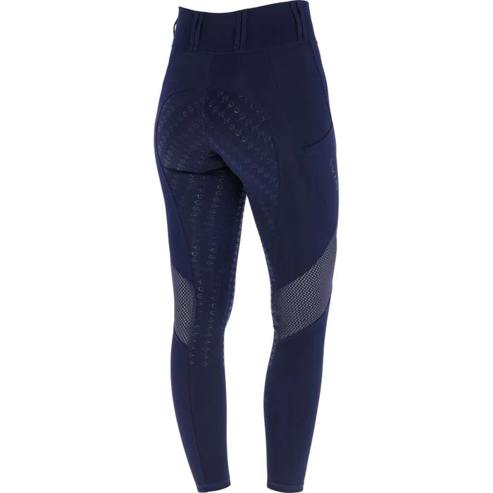 Legginsy jeździeckie z siateczką S/S 2026, dziecięce, dark navy, Covalliero