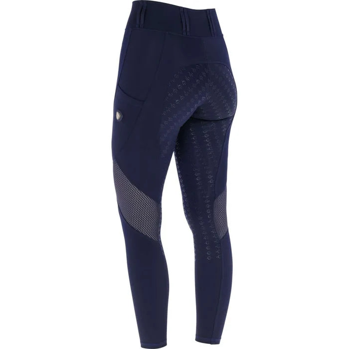 Legginsy jeździeckie z siateczką S/S 2026, dziecięce, dark navy, Covalliero