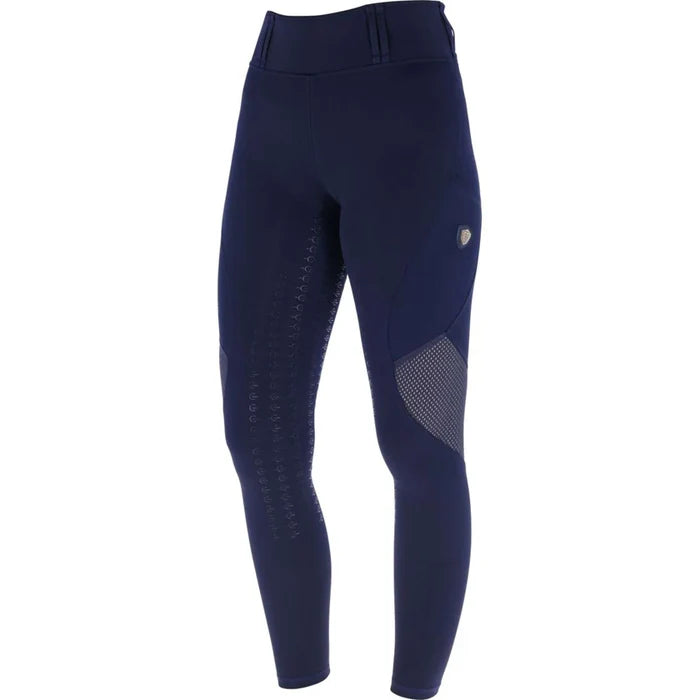 Legginsy jeździeckie z siateczką S/S 2026, dziecięce, dark navy, Covalliero