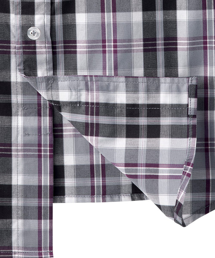 Magnetic Buttons Men's Short Sleeve Shirt
