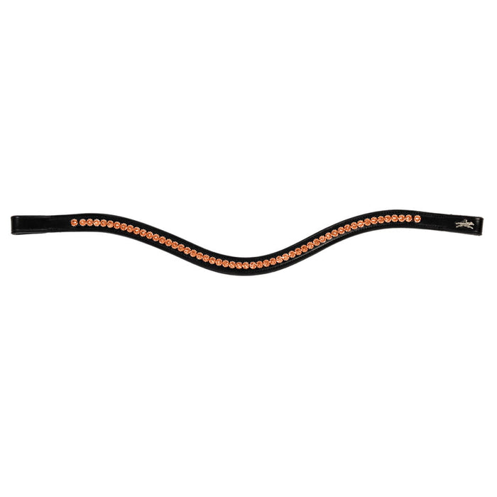 Naczółek Schockemohle Browband Diamond Select Black/Orange - Cavalo
