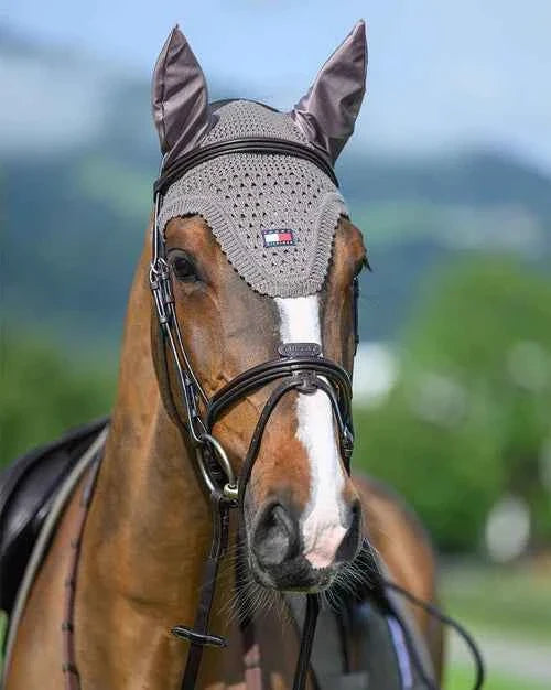 Nauszniki dla konia Tommy Hilfiger Equestrian Lexington Fly Hood Ash