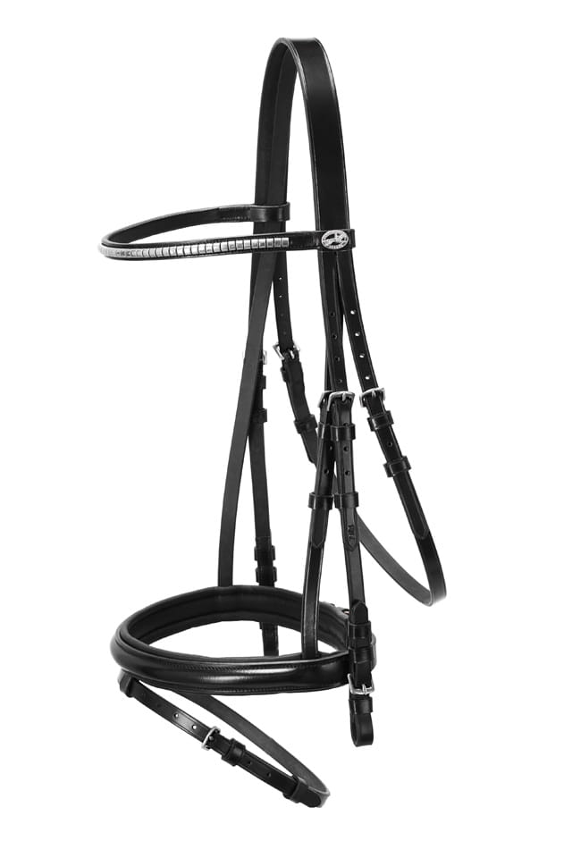 Ogłowie skórzane Schockemohle "Heidelberg" Black - Cavalo