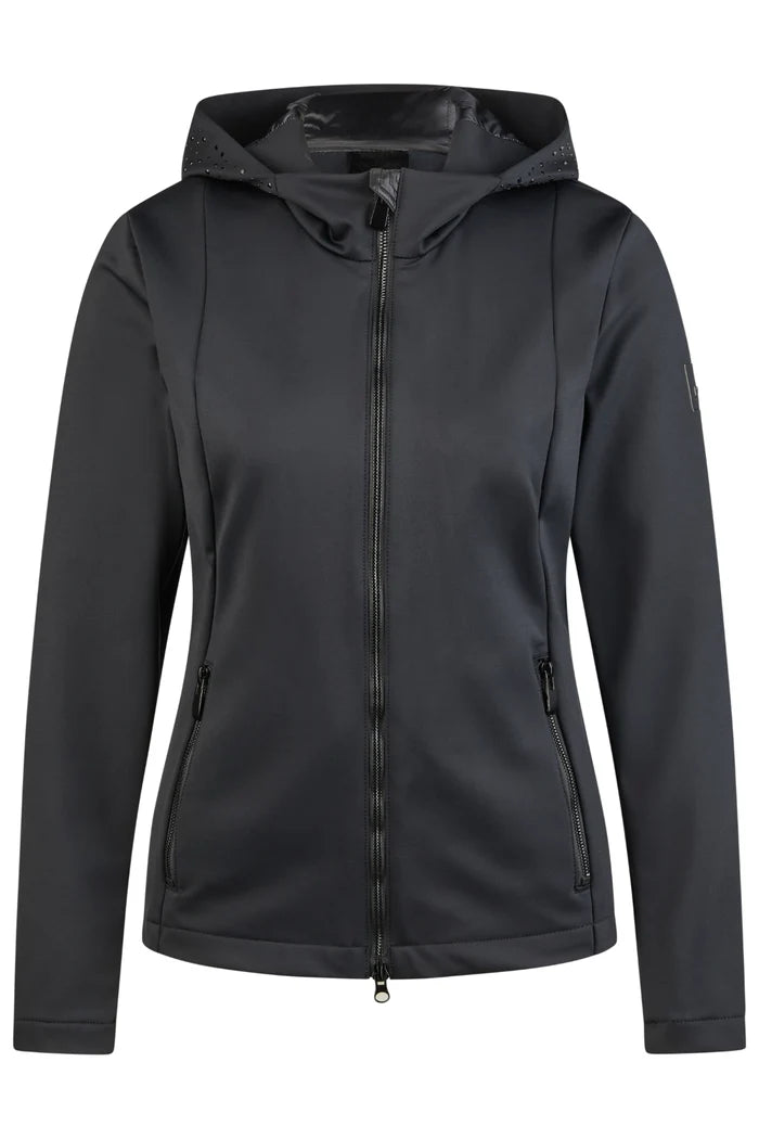 PIKEUR bluza polarowa z kapturem na zamek FLEECE JACKET black SS 2026