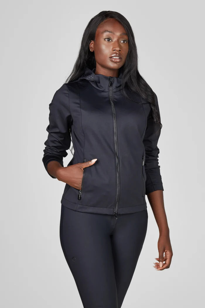 PIKEUR bluza polarowa z kapturem na zamek FLEECE JACKET black SS 2026