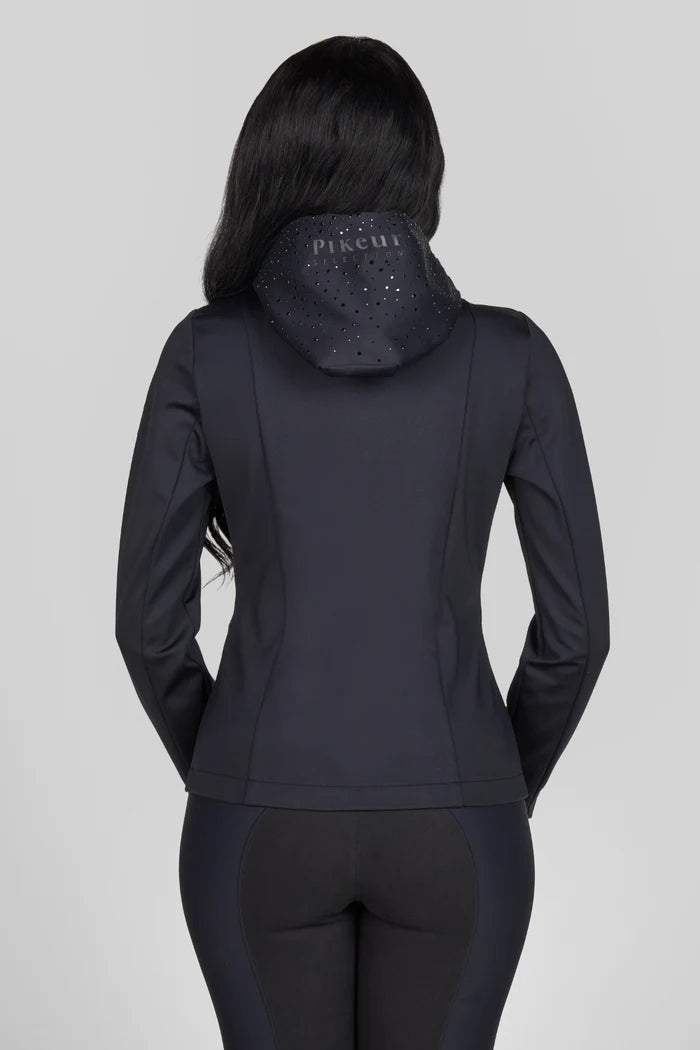 PIKEUR bluza polarowa z kapturem na zamek FLEECE JACKET black SS 2026