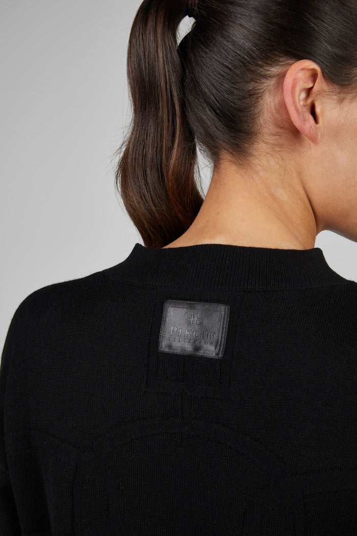 Pikeur Bluza  Knitted Pullover 8286 Selection A/W 2025 Black - Cavalo