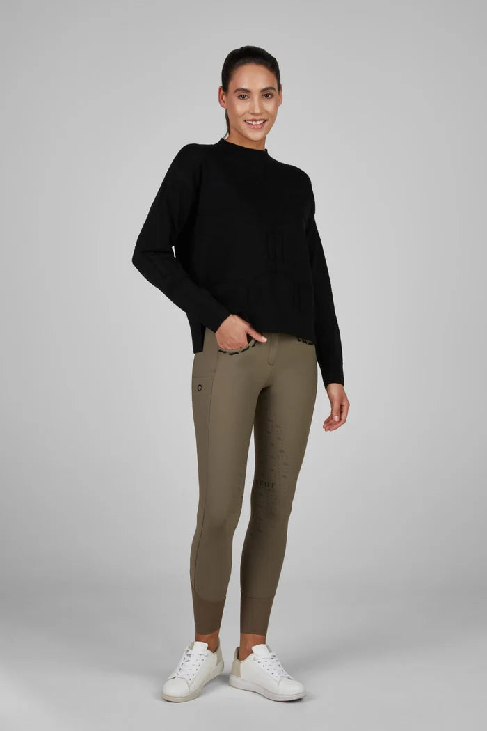 Pikeur Bluza  Knitted Pullover 8286 Selection A/W 2025 Black - Cavalo
