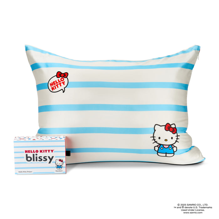 Queen Hello Kitty Stripes Pillowcase – Blissy Premium Silk
