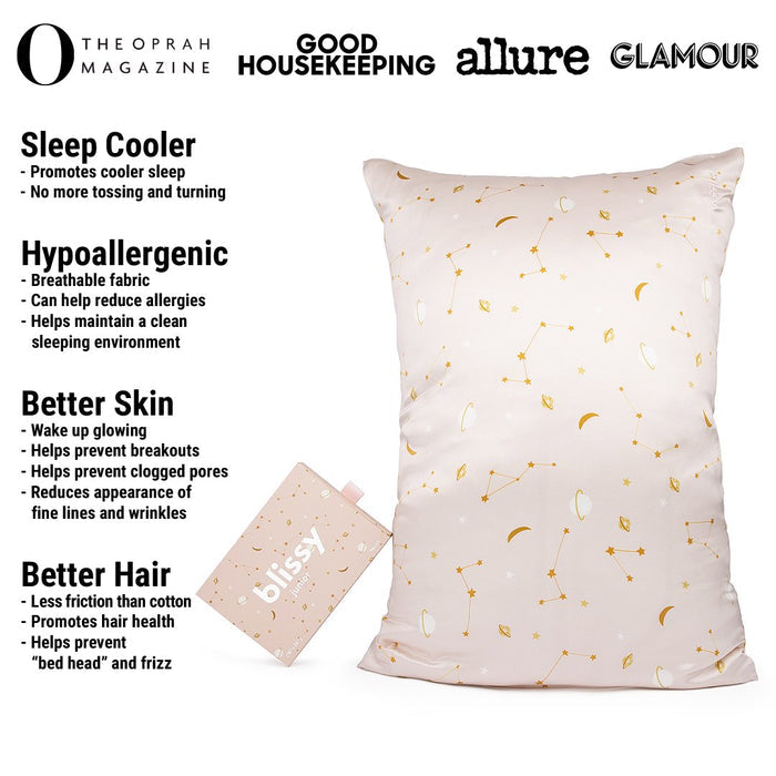 Pink Galaxy Mulberry Silk Pillowcase – Blissy Queen
