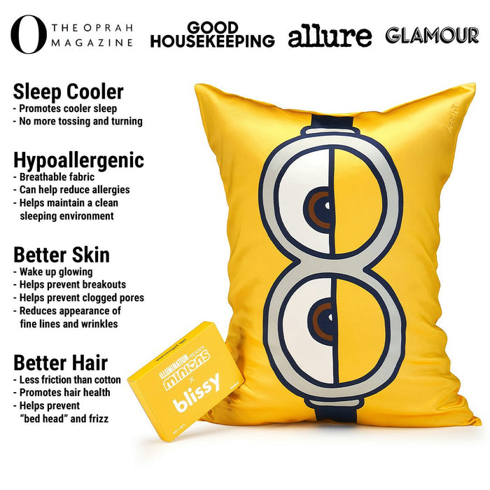 Sleepyhead Minion Mulberry Silk Pillowcase – Blissy King