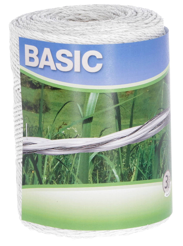 Plecionka ogrodzeniowa BASIC, 500 m, biała, Kerbl - Cavalo