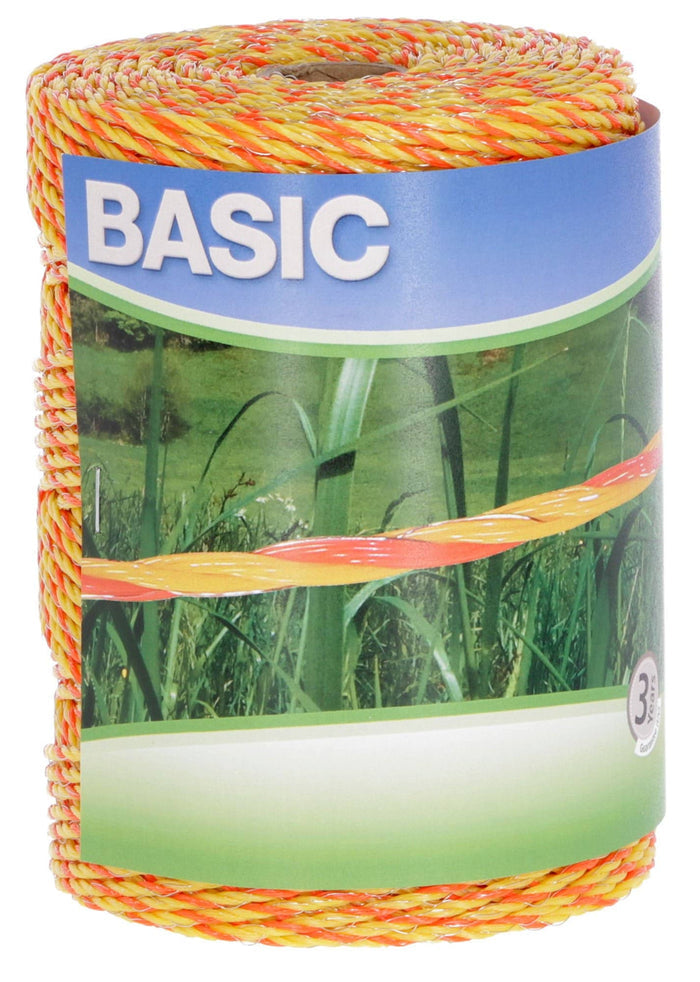 Plecionka ogrodzeniowa BASIC, 250 m, żółto-pomarańczowa, Kerbl - Cavalo