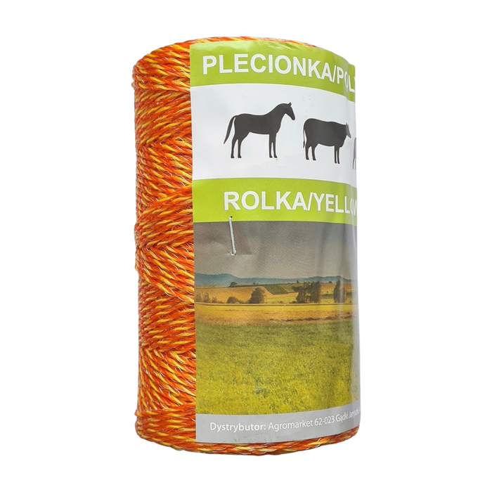 Plecionka ogrodzeniowa żółto - pomarańczowa Animals Basic 250 m - Cavalo