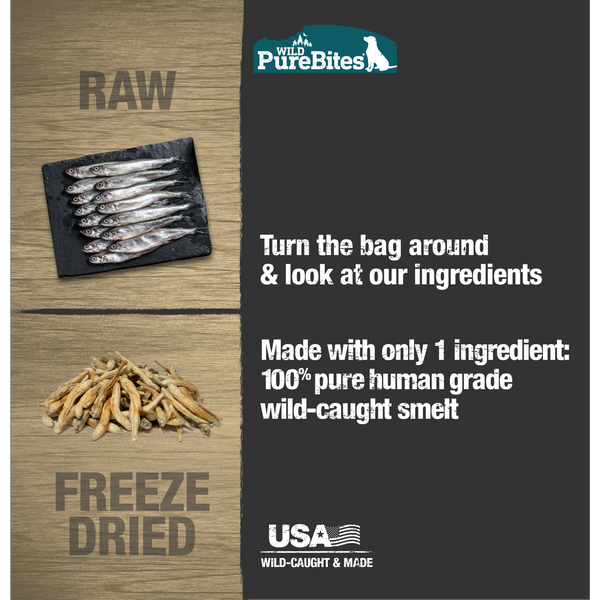 PureBites Smelt Freeze Dried Dog Treats