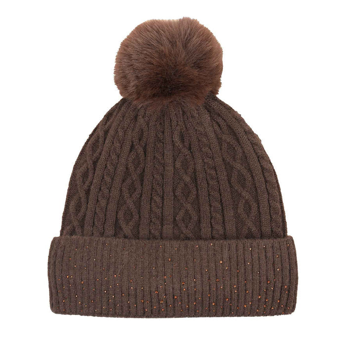 Schockemohle A/W 26 Czapka beanie glamour mocca