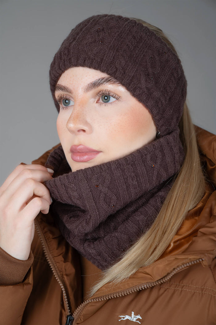 Schockemohle A/W 26 Opaska na głowę glamour mocca
