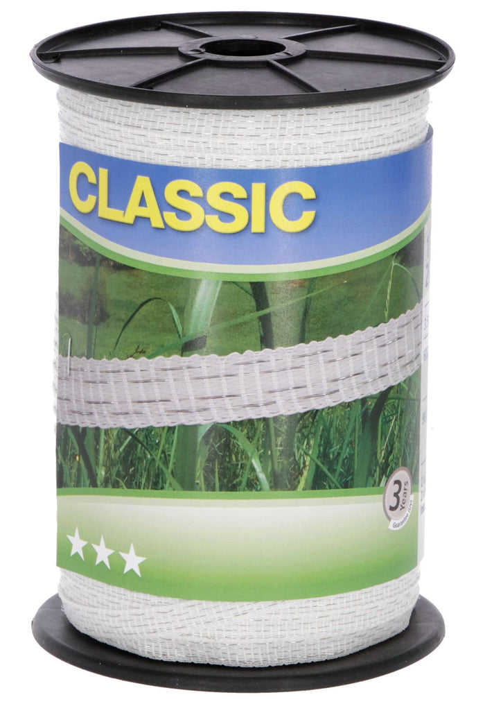 Taśma ogrodzeniowa CLASSIC, 200m x 10mm, biała, Kerbl - Cavalo