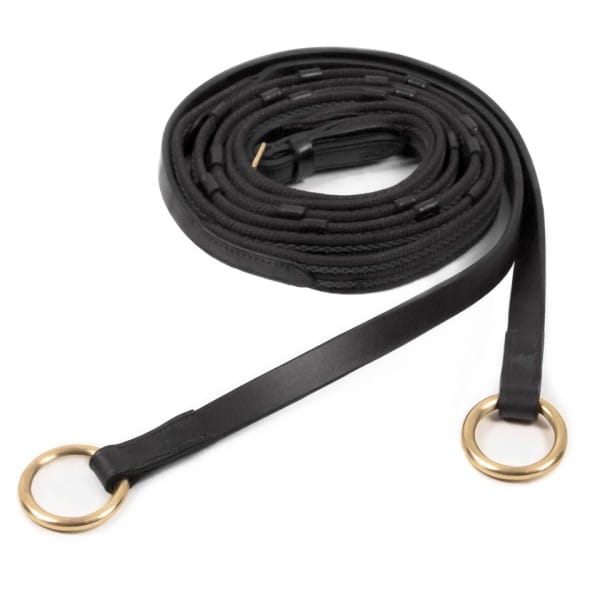 Wodze uchwytowe Schockemohle Dark Brown/Gold - WB (Full) - Cavalo